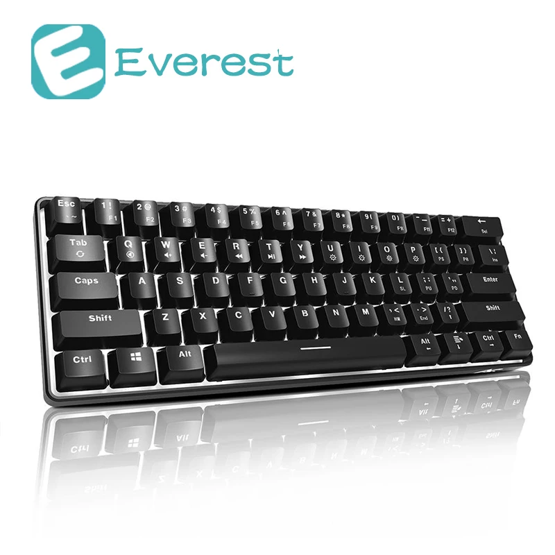 

ACGAM AG6X 61keys mechanical keyboard US Layout White Blue Switch USB Wired gaming keyboard for Tablet Desktop Computer notebook