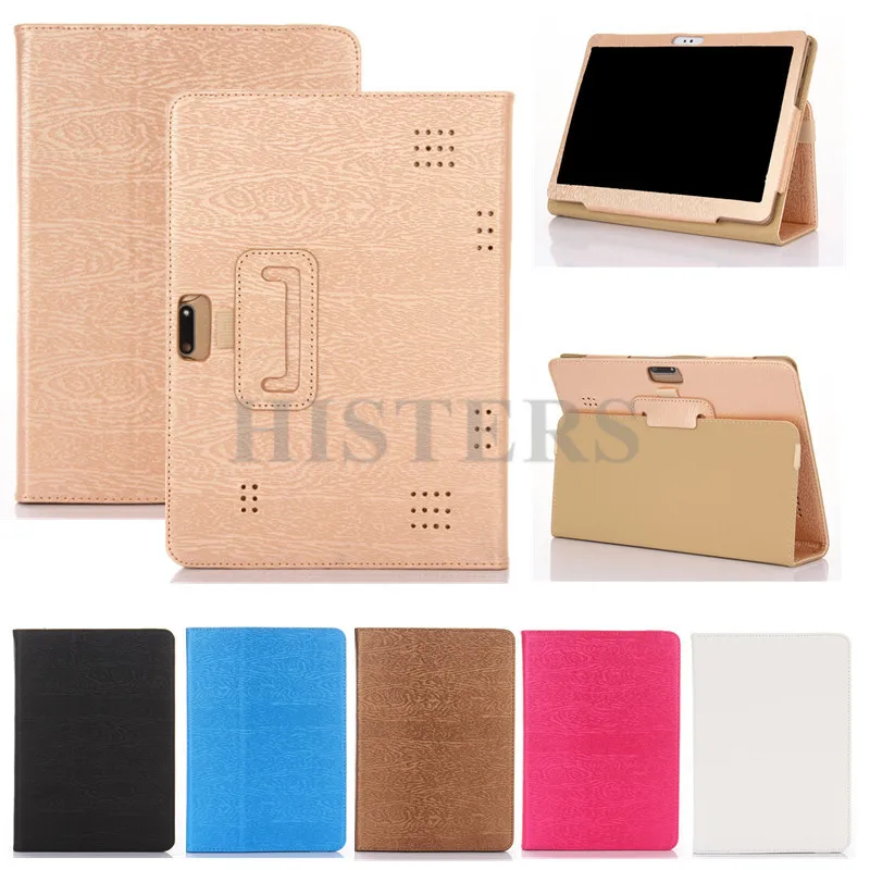 

HISTERS PU Leather Cover For OVERMAX Qualcore 1027 3G 4G 10.1 inch Tablet Folio Stand Case 3 FREE Gifts