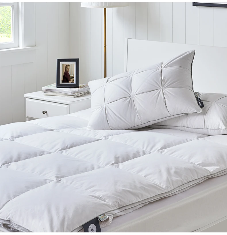 Comfortable Sleep Goose Duck Down Featherbed Mattress Topper Protecter