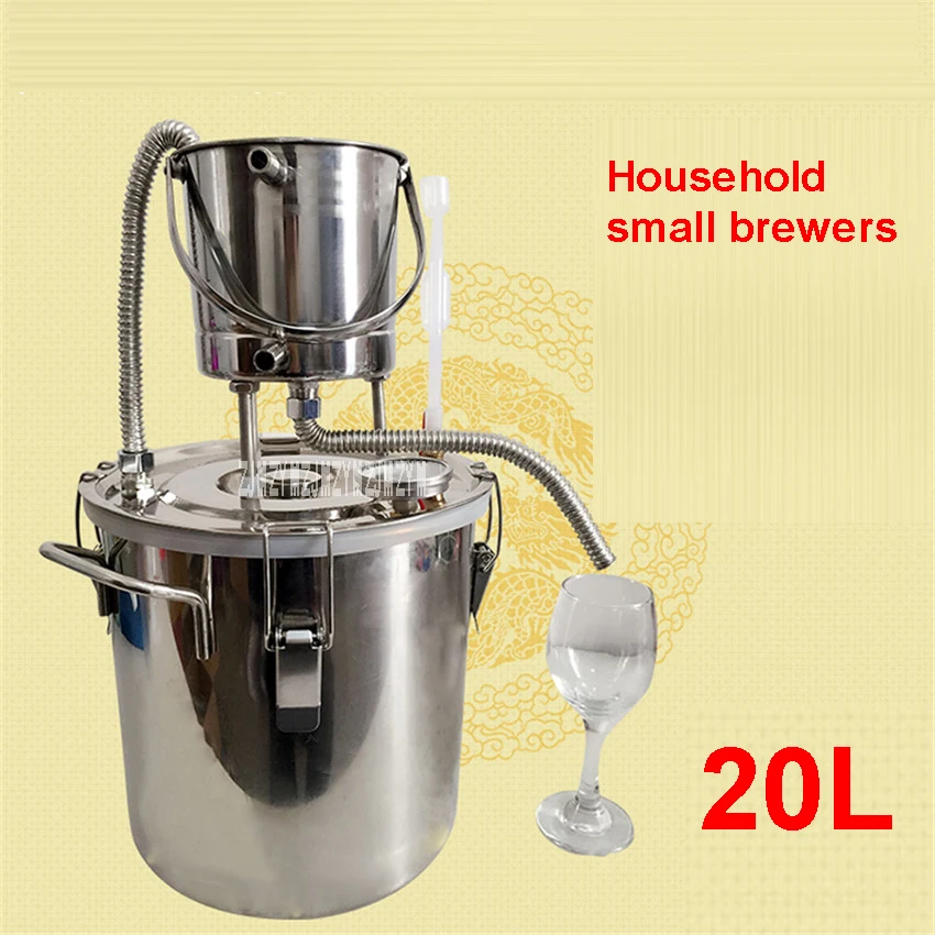 ^*Best Offers 1pc New 304 Stainless Steel Small household Brewer Cooler 20L Distillation Wine Brandy Fermentation Hydrosol Machine ^*Best Offers 1pc New 304 Stainless Steel Small household Brewer Cooler 20L Distillation Wine Brandy Fermentation Hydrosol Machine