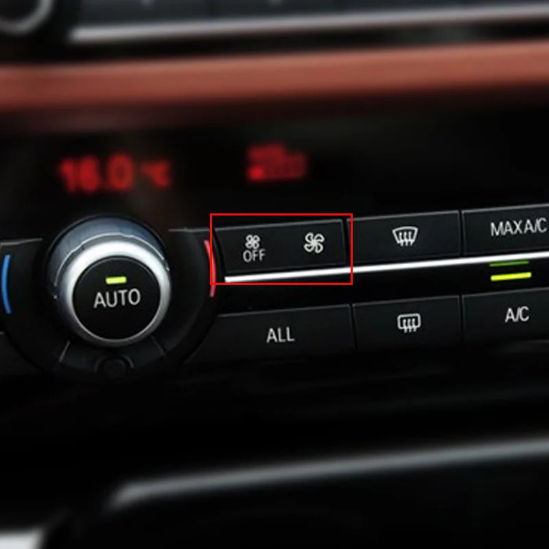 WinnerEco Car Fan Button Cap 1 Pair Car Heater Climate Control Switch Fan Button Cap Covers for BMW F10 
