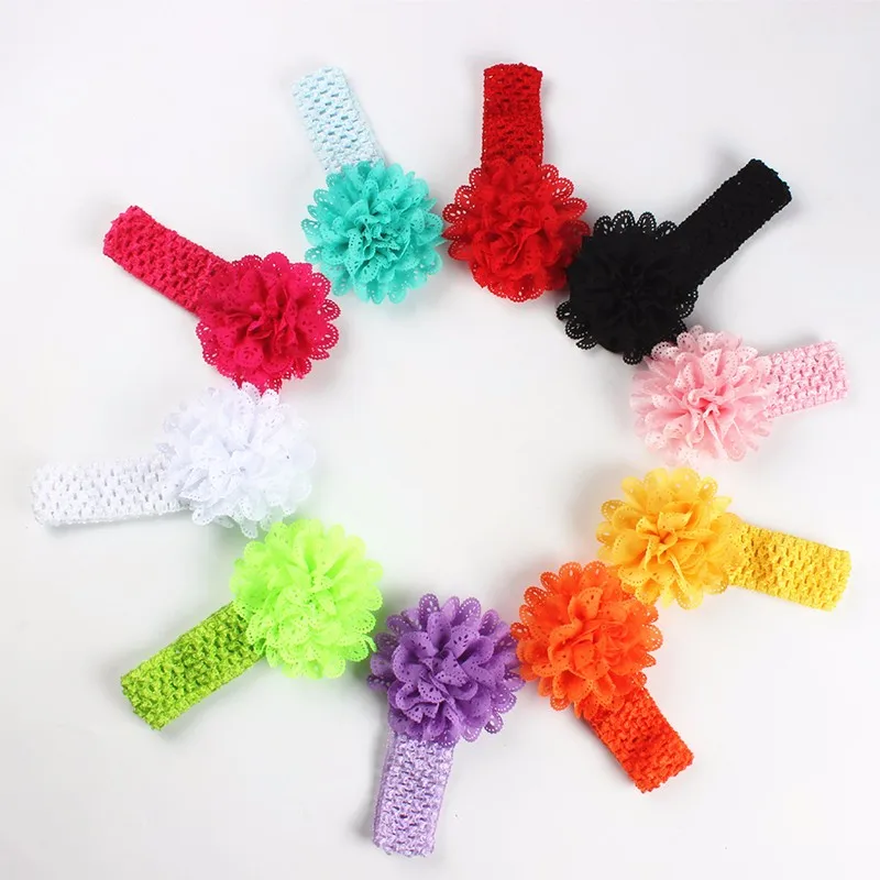 Knitted Girl Headbands New Head Rope Hollow Flower Belt Princess Hair Band 2016 Kids Hairband Baby Hair Accesories Free Shipping (3)