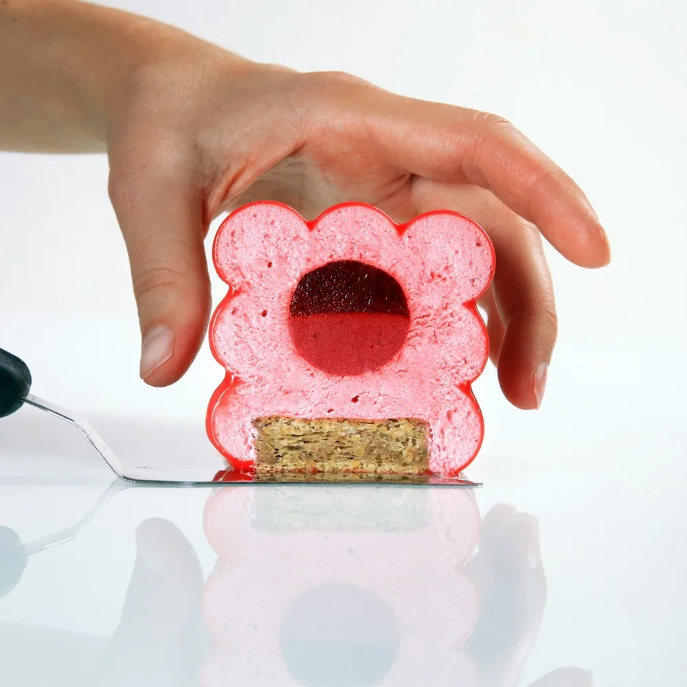 Для украшения торта прессформы 3D силиконовые формы для выпечки инструменты Сердце Круглый пирожными шоколадом и брауни мусс сделать десерт Пан