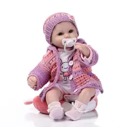 16 дюймов Реалистичного Reborn куклы новорожденных набор силиконовых Милый свитер Детские куклы для детей Playmat игрушки подарок @ ZJF