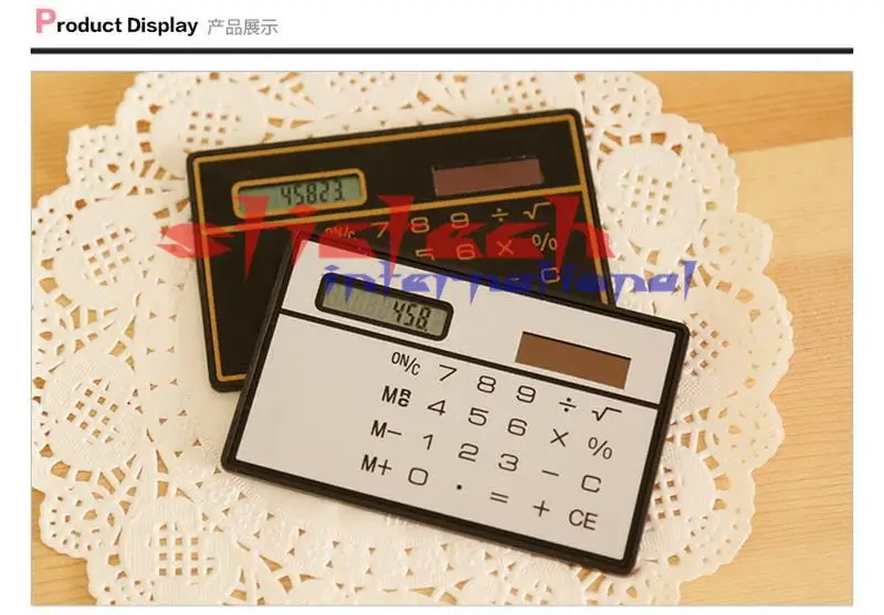 by dhl or ems 2000pcs Slim Credit Card Solar Power Pocket Mini