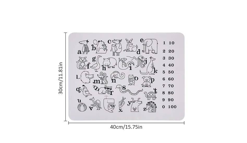 Детская Водонепроницаемая силиконовая посуда, моющаяся раскраска, многоразовый мультяшный коврик для рисования и ручек, подарки для детей