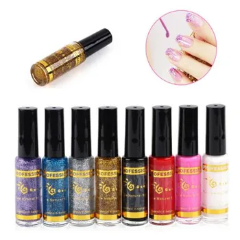 

Holographic 3D Shinny Nail Glitter Polish Liner Brush Nails Decoration Varnish Manicure Pull Line Pen Nail Paint Lacquer C046