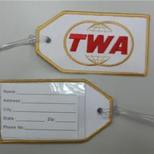 Twa Airlines Золотой глобус мешок тег