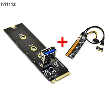 NGFF M.2 к PCI-E X16 слот передачи карты майнинга Pcie Riser Card Удлинительный кабель VGA Molex 4Pin 6Pin SATA для Miner Antminer