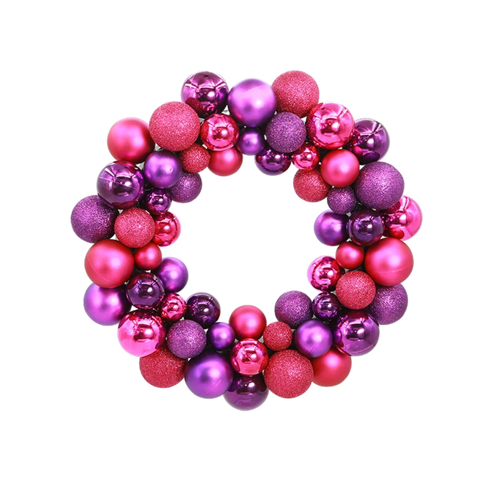 

Christmas Wreath Ball Ornaments Shatterproof Front Door Window Hanging Xmas Decoration