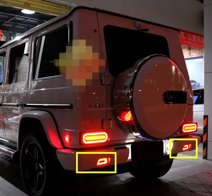 G class w463 задний бампер светодиодный liights для G wagon G350 G500 G63 G65 задний бампер светодиодный противотуманный фонарь поворотный светодиодный фонарь