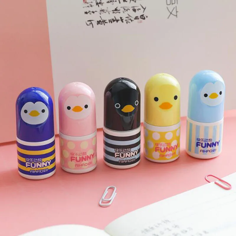 Kawaii Корректирующая лента футболка с милым принтом цыпленка животного