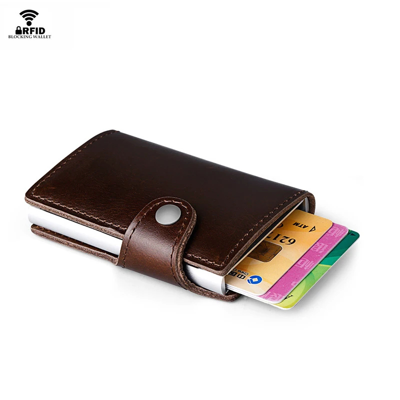 VM FASHION KISS Rfid алюминиевый держатель для кредитных карт из натуральной кожи