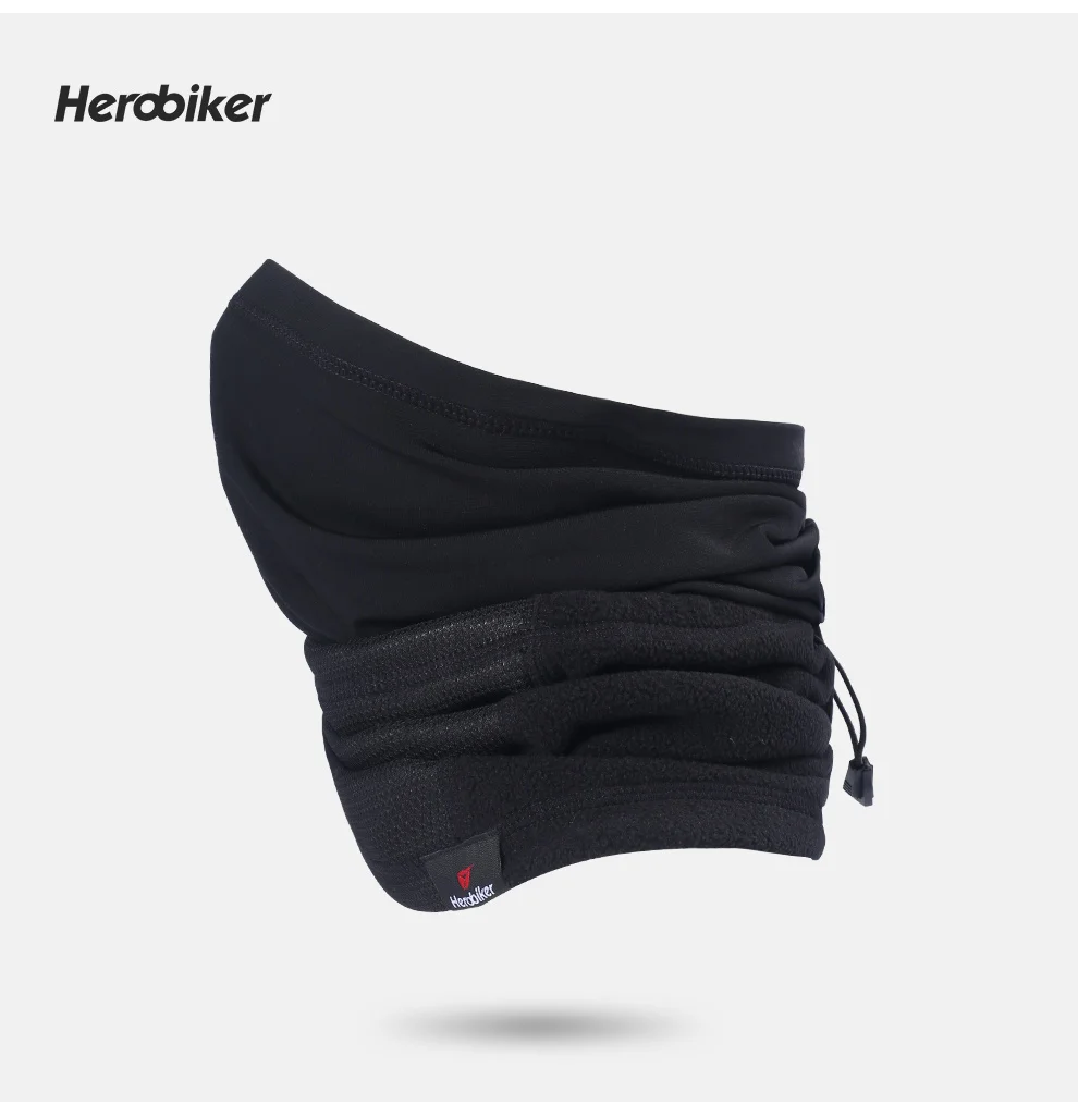 HEROBIKER черная мотоциклетная маска для лица ветрозащитная Лыжная маска Осень-Зима Теплая Флисовая Повязка Военная Тактическая мотоциклетная маска