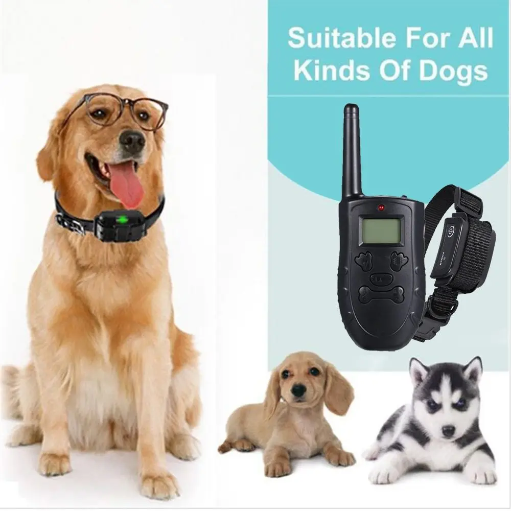 

Electric Dog Training Collar Waterproof Rechargeable Dog Collar With Remote Control Receiver Pet Training Collar