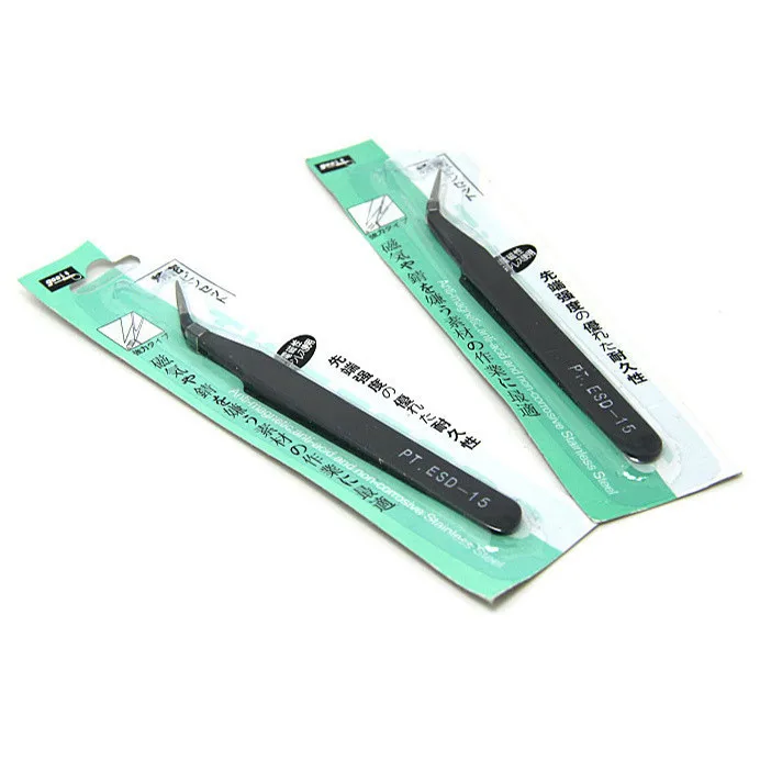 

10pcs/lot Resists Corrosion Safe Anti-static Tweezers Maintenance Tool Electronic cigarette DIY Tools