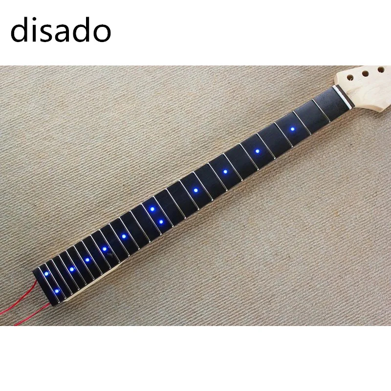 

disado Inlay LED dots Rosewood Fretboard maple Electric Guitar Neck accessories Parts guitarra musical instruments