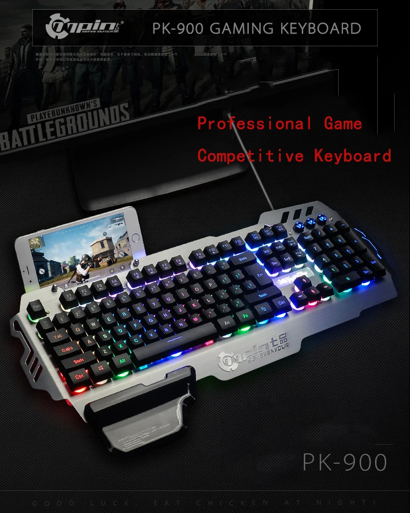 Игровая клавиатура RGB клавиатура с подсветкой удобная ручная поддержка Механическая Ручка игровая клавиатура водонепроницаемая 104 клавиша мультимедиа геймер