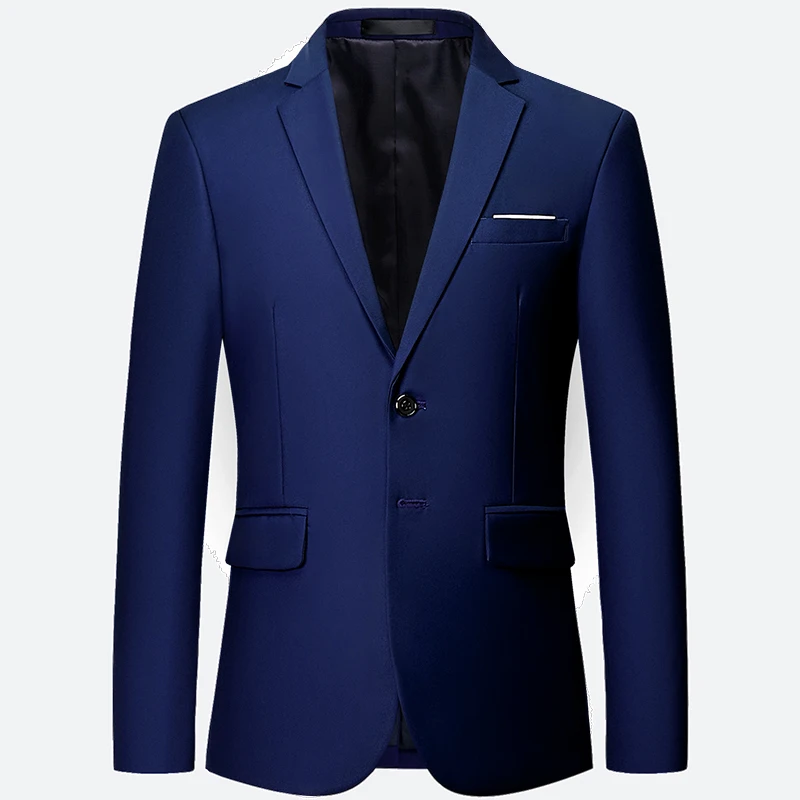 Мужской Блейзер, винтажный приталенный пиджак с цветочным принтом, мужской пиджак, мужской пиджак, роскошный мужской модный Блейзер, вечерние Пиджаки для выпускного - Цвет: 533 Royal blue