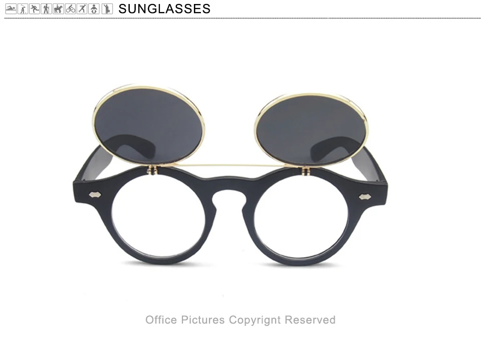 jumlai new fashion design sunglasses color frame Metal ring round high quality sunglasses for women lot (8)