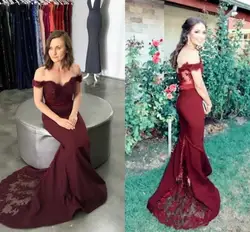 2019 г. пикантные платье для выпускного вечера бордовый вышито бисером с блестками русалка платья для выпускного вечера кружевные