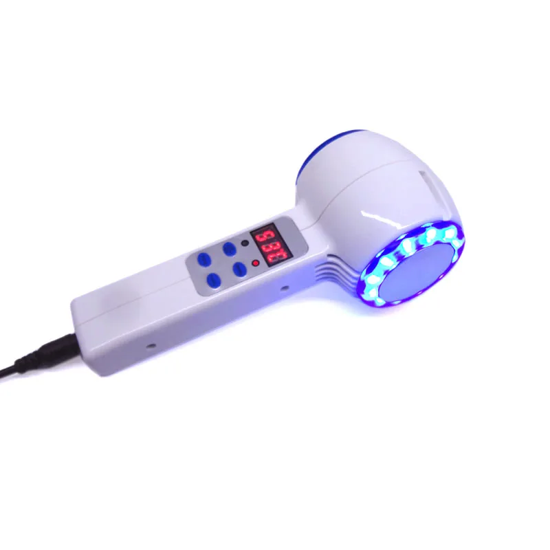 Blue LED Hot Cold Hammer Cryotherapy Facial Beauty Machine Warm Ice Cool Clam Skin Tightening Shrink Pore Massage 3