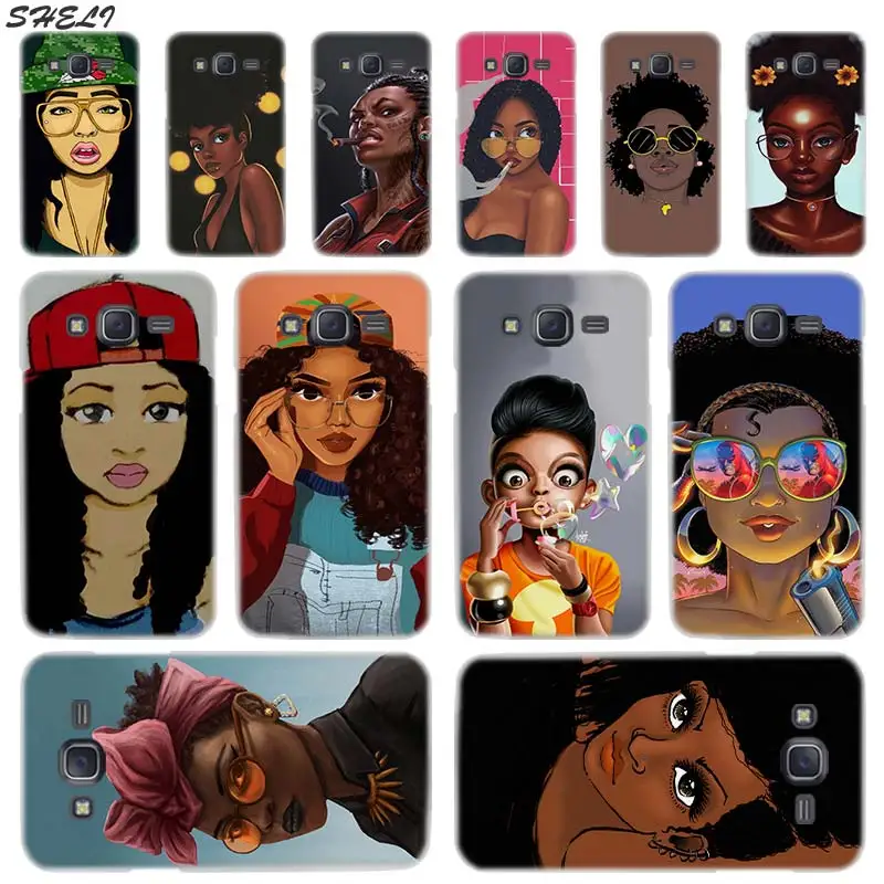 

Sheli African Beauty Transparent Hard Phone Case for Samsung J1 J2 J3 J4 J5 J6 J7 J8 2015 2016 2017 2018 J7 Prime j4 Plus Ace