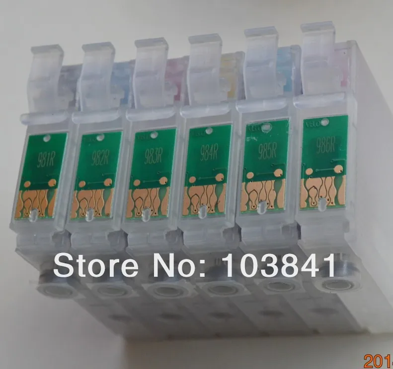 Перезаправляемый картридж T0981 T0986 для epson artisan 725 730 835 837 заправка картриджа с