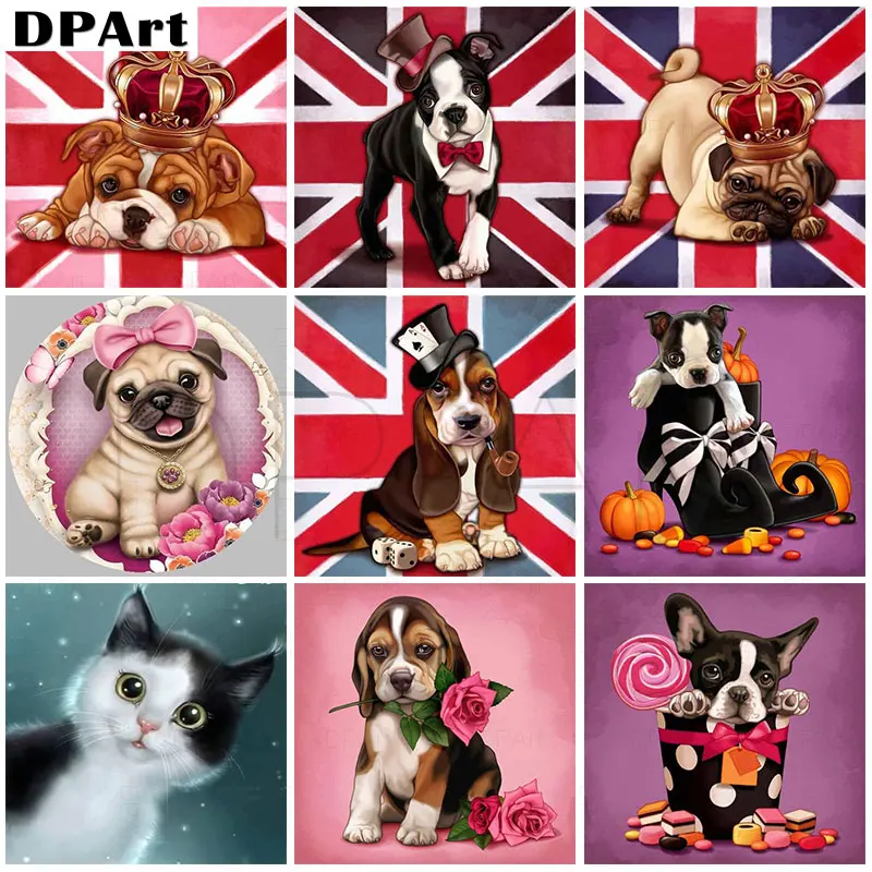 

Daimond Painting 5D Full Square/ Round Cartoon Animals Diamond Rhinestone Embroidery Crystal Cross Stitch Mosaic Gift Decor M083
