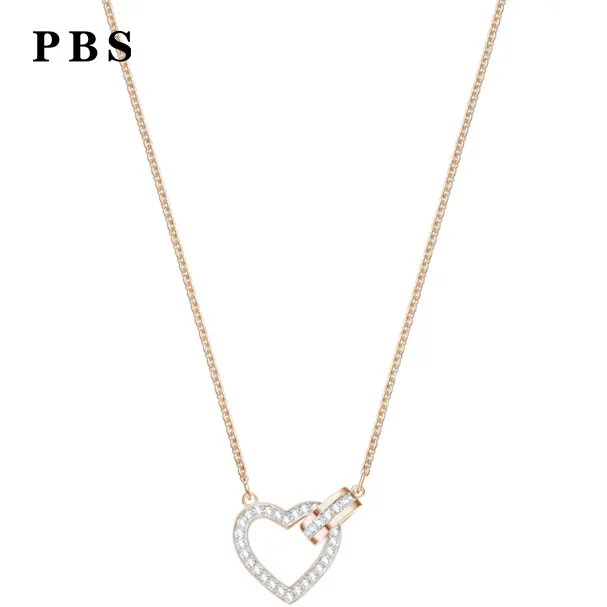 

PBS Original Copy High Quality 1:1 Exquisite Heart-shaped Necklace Plated With Rose Gold Logo Free Wholesale Manufacturers