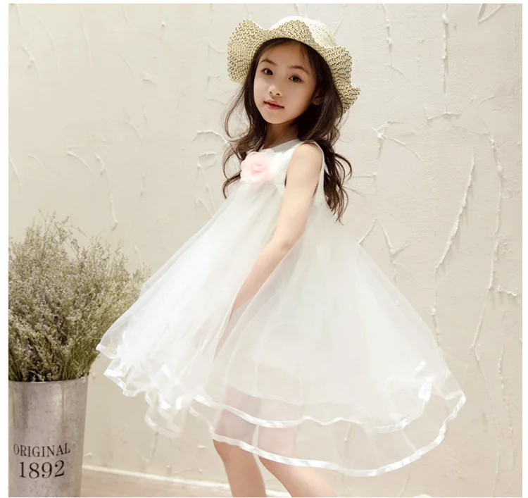 ФОТО  Girls Summer Dresses Ball Gown Party Wedding Dress Stage Performance Vestidos Children Clothes Clothing