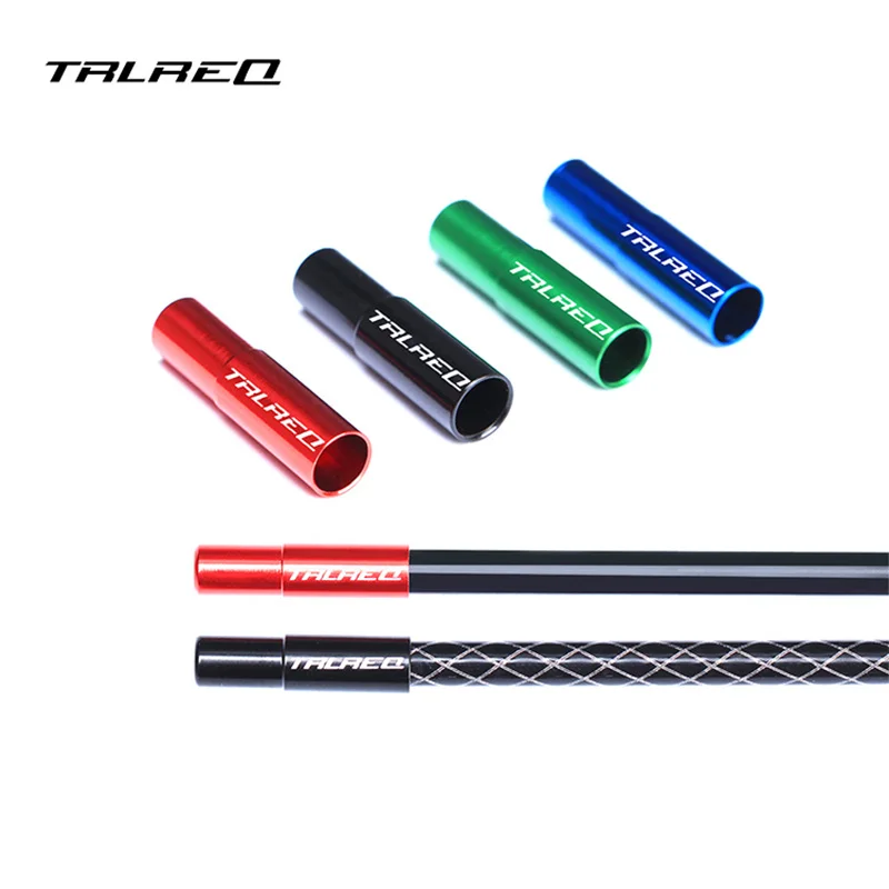 10 шт. 4 мм 5 мм алюминиевый сдвиг тормозной кабель для MTB дорожный велосипед Цветной Кабель Велосипедный переключатель кабель для переключения наконечники