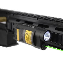 Интеллектуальный магнитный переключатель Тактический Водонепроницаемый светодиодный фонарик с зеленым коллиматорным лазерным прицелом для охотничьего ружья