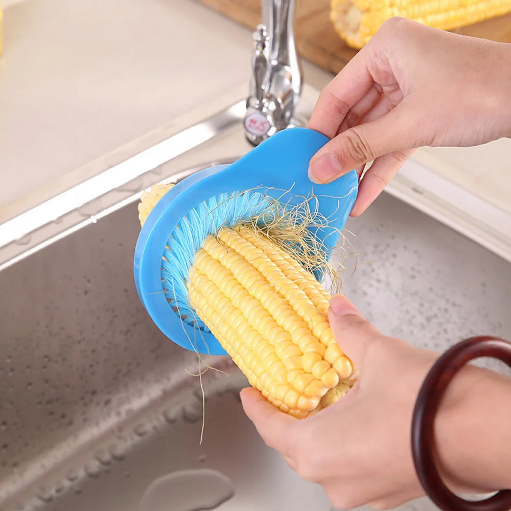 Corn Beard Clean Brush Fruit Vegetable Stain Removal Wash Vegetable