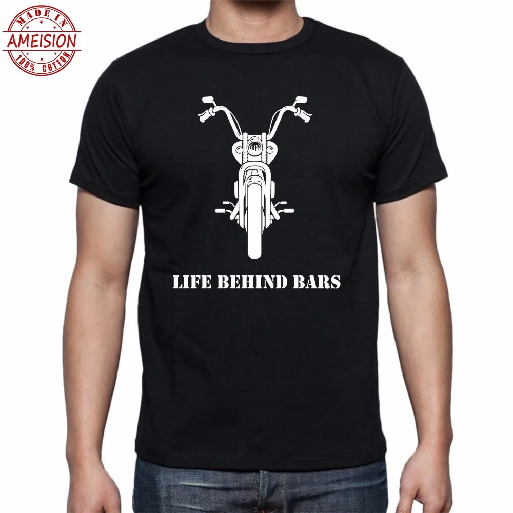 

2019 New Men's T Shirt Silk Screen Motorbike T-Shirt Fathers Day Motor Present Motorcycles brand Men's Tee Shirts