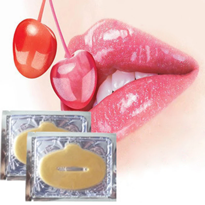 

2018 Women Lip Masks Lady Lips Care Gold Sexy Crystal Membrane Collagen Moisture Essence Lip Masks Beauty Makeup 5pcs