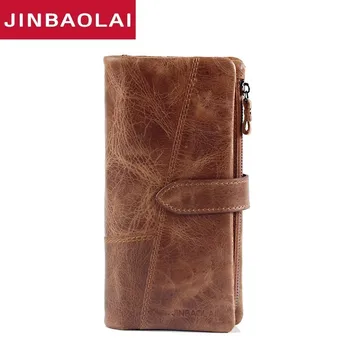 

2018 New Designer Men Leather Wallets Casual Male Wallet Clutch Bag Brand Long Wallet Genuine Leather Brand Wallet For Men Purse