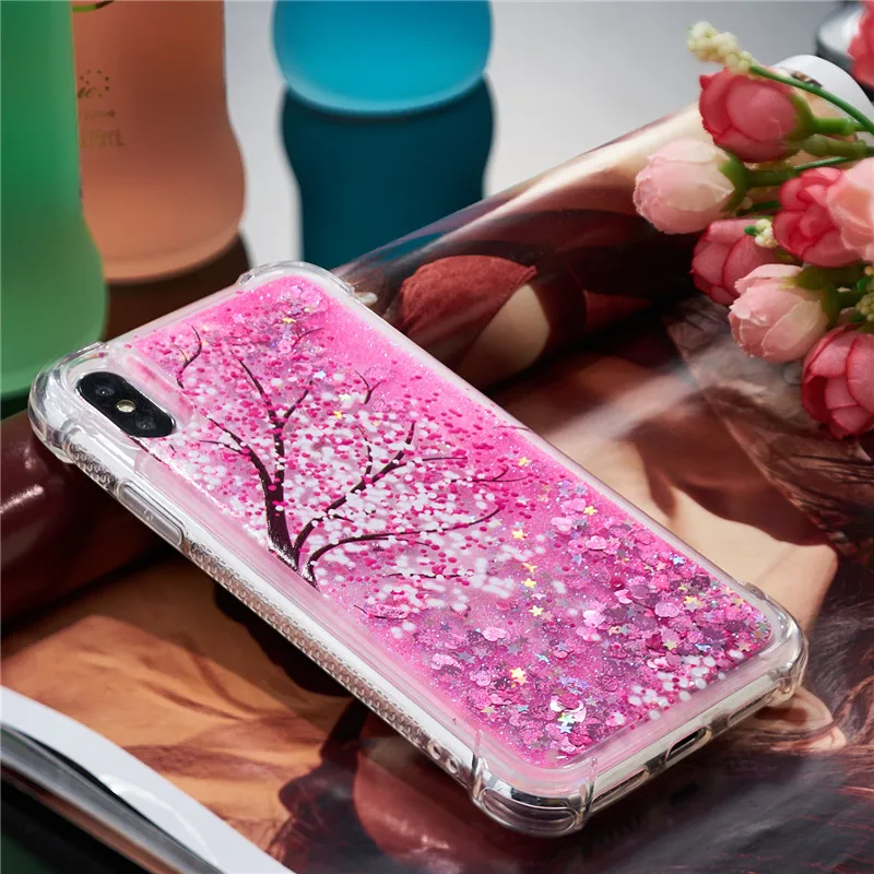 Wekays unicornio Quicksand funda para iphone X funda silicona TPU Dynamic Liquid Glitter funda para iphone 6 6 s 7 8 plus 5 5S Fundas