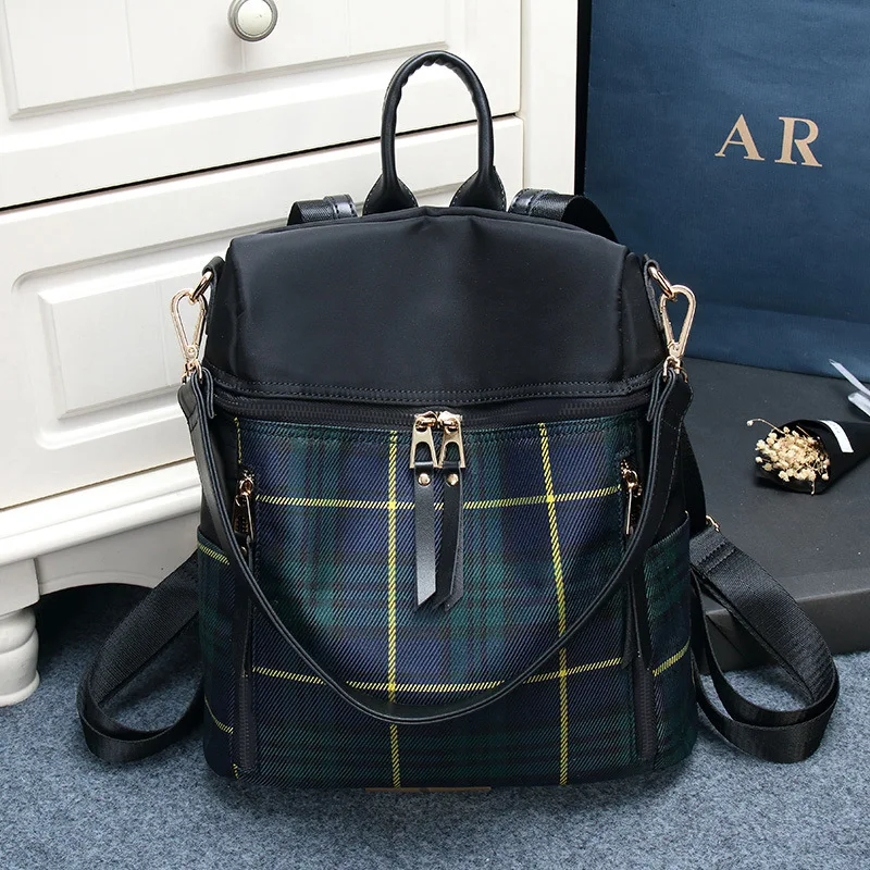 Высококачественный клетчатый рюкзак, школьные сумки для подростков, сумка для девочек, женский рюкзак с верхней ручкой, Mochila Escolar, сумки для путешествий, брендовые