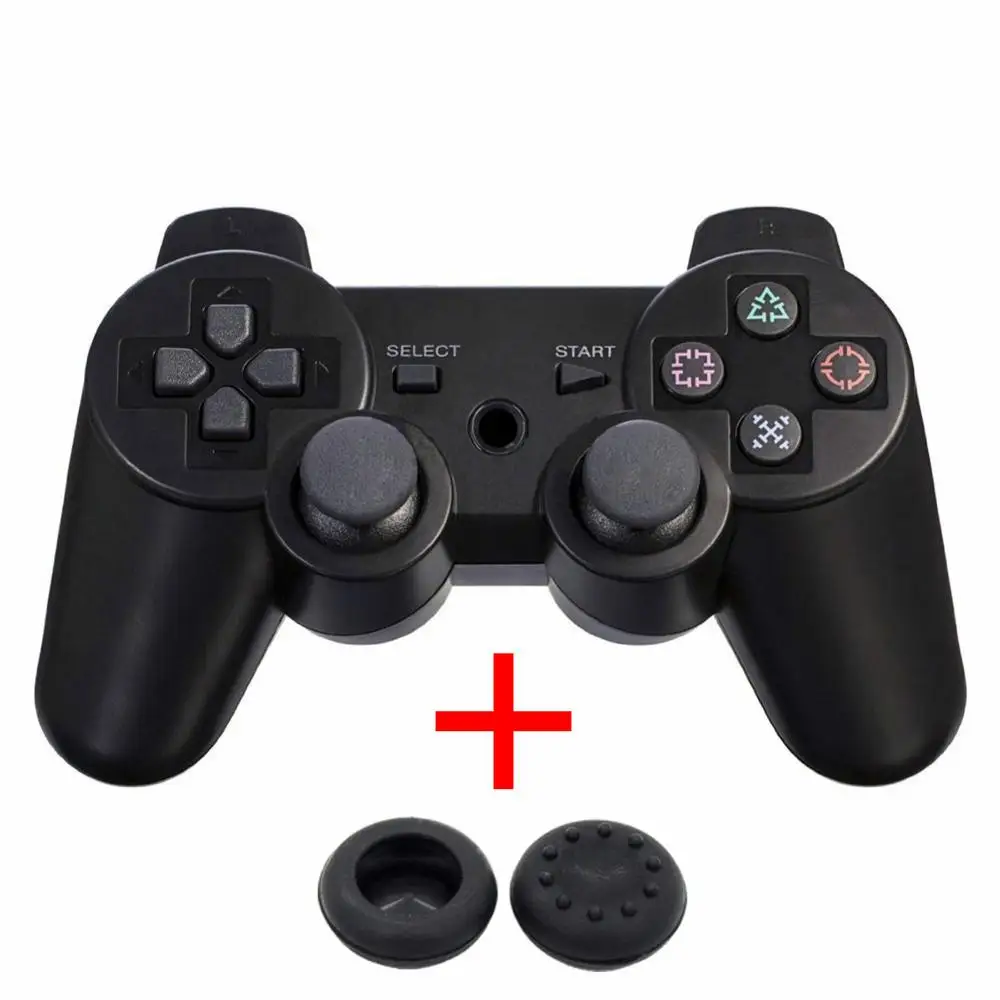 Blueloong игровой контроллер для playstation 3 для DUALSHOCK 3 SIXAXIS для SONY PS3 контроллер беспроводной Bluetooth джойстики - Цвет: Черный