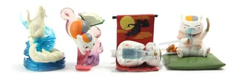 

4pcs Yuki Midorikawa Comic/Anime Natsume-anime Madara/Teacher Cat Scene PVC Figure Toys without Box loose