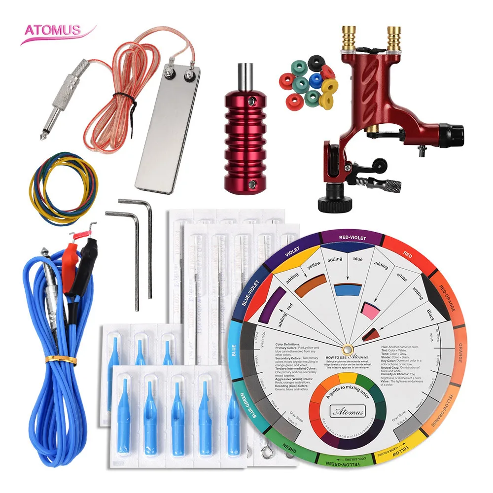 

Tattoo Machine Rotatory Tattoo Machine Pedal Rotary Set Kits Tools Tatoo Up Tatuagem Proficional Maquina De Tatuar Kit Tattoo