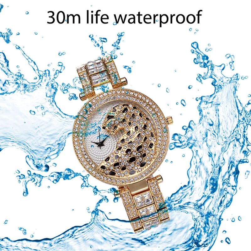 MISSFOX Tiger Wonder Women Fashion Watches Quartz Bracelet Watch Timepiece Golden Clock Ladies Gold Shockproof Waterproof Watch women watches