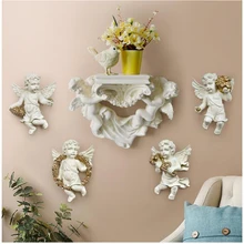 Европейские, полимерные Ангел настенный держатель подвески для самодеятельного творчества украшения дома гостиная, ресторан коридор настенный декор кулон