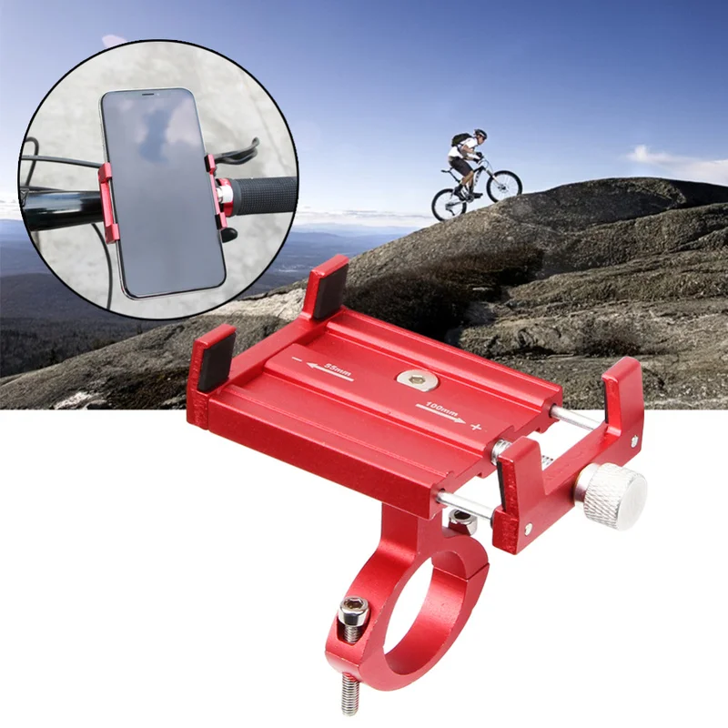 

Bicycle Phone Holder Aluminium Mobile Phone Bracket Outdoor Riding Mountain Bike Handlebar Mobile Navigation Fixed Bracket