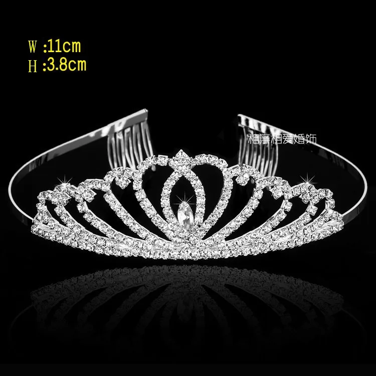 Belle Beau Girl Princess Tiara, Girl Crown, Sparkling Rhinestone Tiara Comb Crown, Princess Tiara Set (9)
