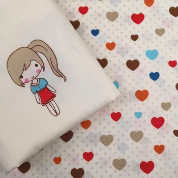 

Girl Heart Printed Twill Cotton Fabric Fat Quarter Bundle For Sewing DIY Neddlework Patchwork Baby Toy Material Tilda Tissue