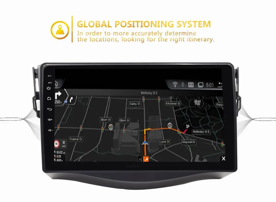 Top KiriNavi Car Radio Android DVD Touch Display For Toyota RAV4 2007-2013 Auto Audio GPS 2 din Multimedia Navigation System 16G ROM 3