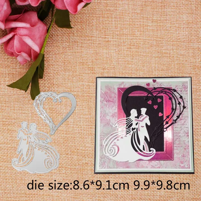 

Heart dancing couple new Metal Cutting Dies Handicraft Scrapbook embossing Paper Craft Album Card Punch Knife Art cutter