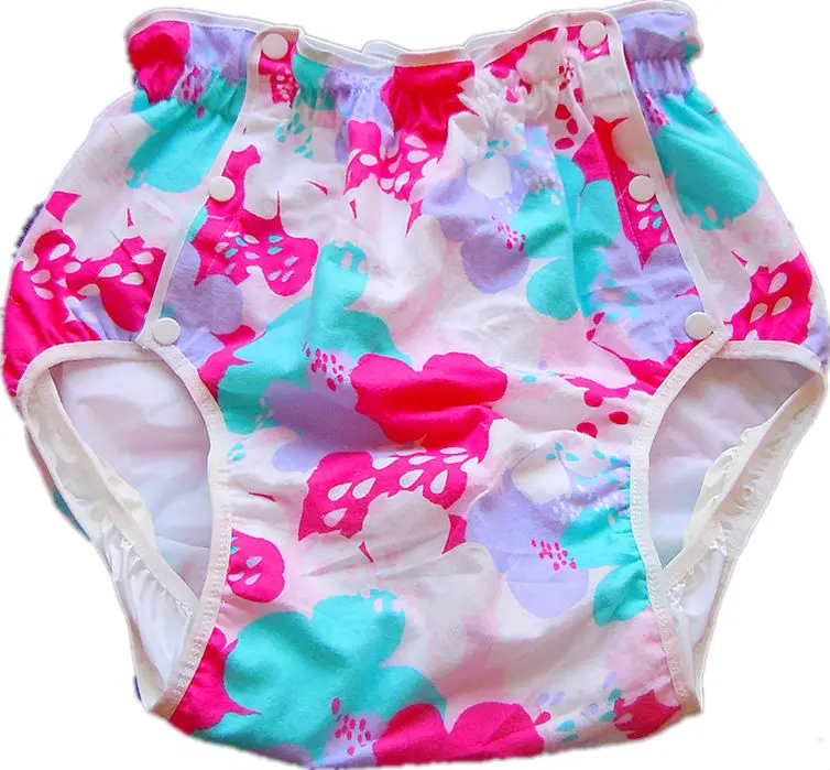 Free Shipping FUUBUU2215 090 Big flower adult plastic pants diaper